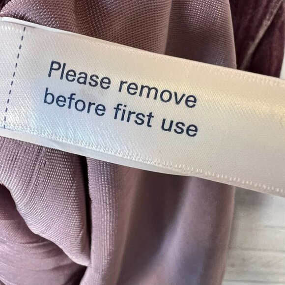 Lucky Brand Dress Womens Size XS Mauve Purple Faux Wrap Velvet Maxi Tulip Hem - Picture 15 of 16